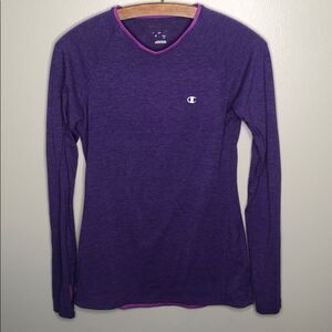 Champion Purple Pink Striped Long Sleeve Shirt